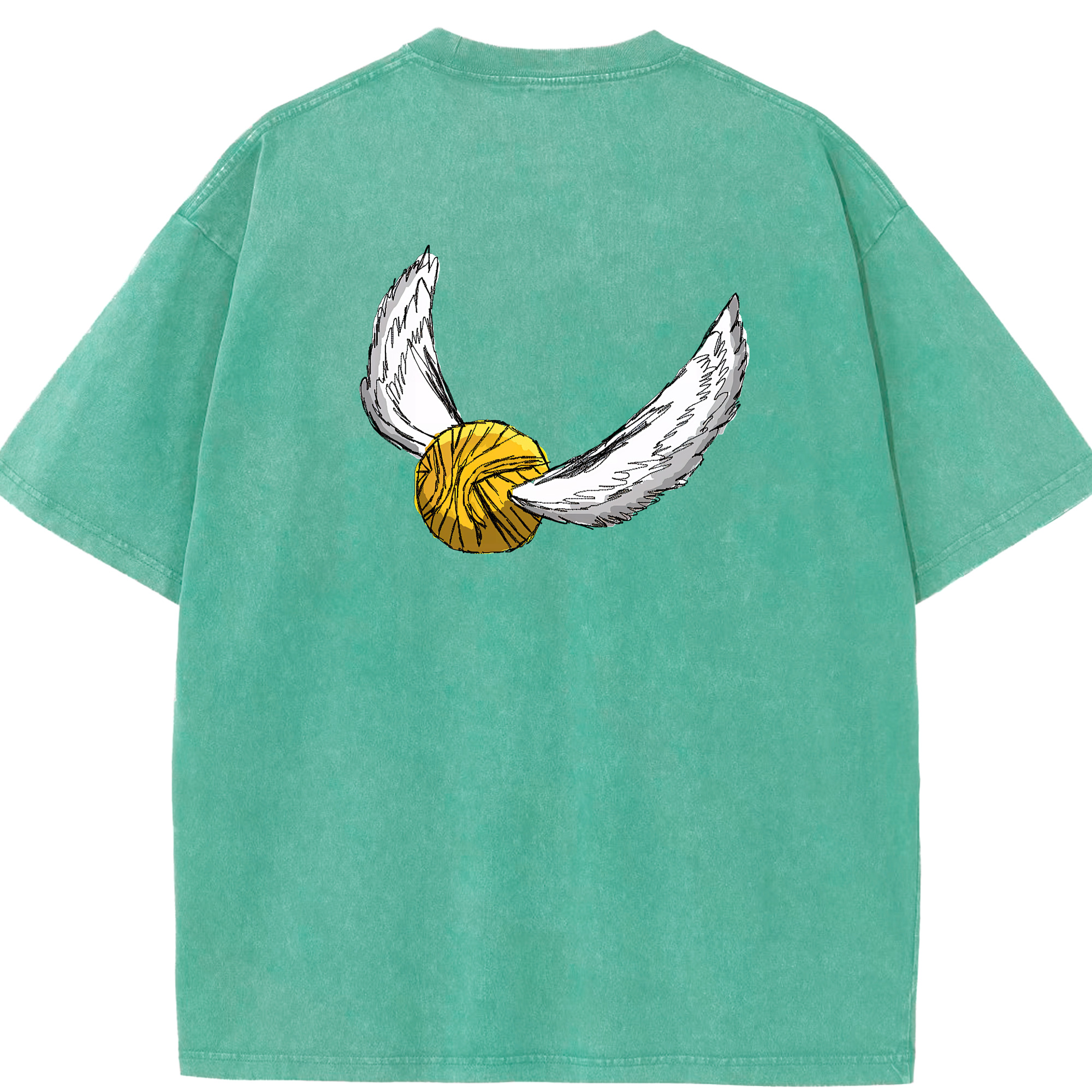 （画像用） Harry Potter ハリー・ポッターシリーズ 綿100% ヴィンテージ風 半袖Tシャツ（背面プリント）